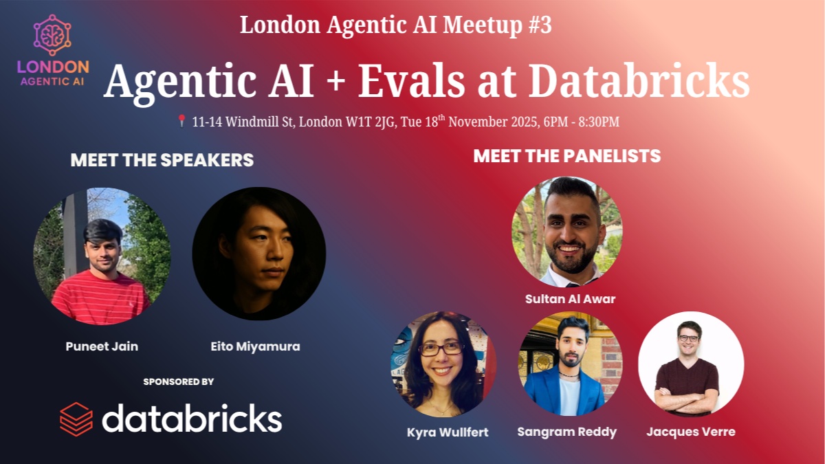 Agentic AI + Evals at Databricks event artwork